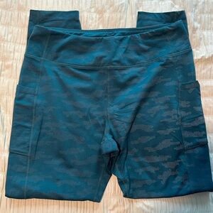 Teal Camo Athletic Leggings